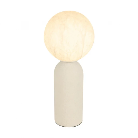 056890 Настольная лампа SP-SILKA-TAB-R150-6W Warm2700 (WH, 330 deg, 230V, TOUCH-DIM) (Arlight, IP20, Натуральный шелк) 056890