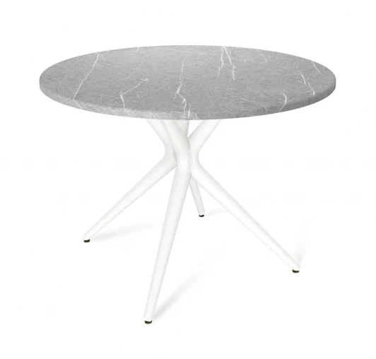 1856318015 Стол Sheffilton SHT-TU30/TT 90 МДФ белый/серый мрамор 1856318015