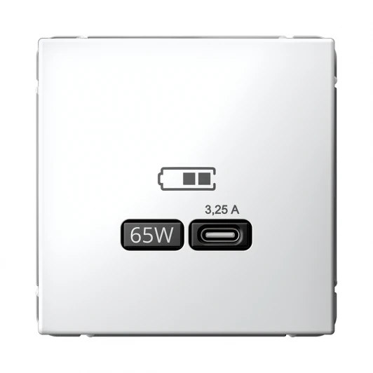 GAL000127 Розетка с быстрой зарядкой USB Type-C 65Вт (белый) Systeme Electric GAL000127