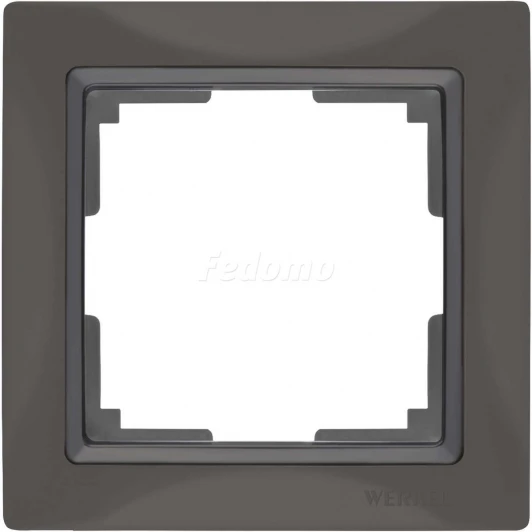 WL03-Frame-01 Рамка на 1 пост Werkel Snabb Basic, серо-коричневый