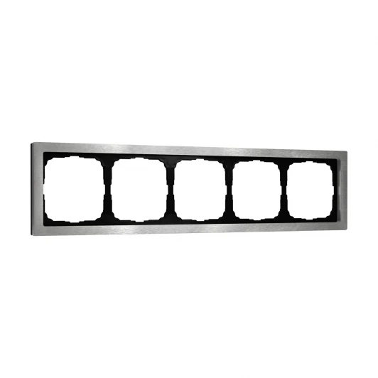 GAL312105 Рамка на 5 постов (алюминий) Systeme Electric GAL312105
