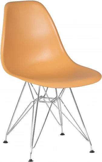 638APP-LMZL DSR, цвет сиденья персиковый (NX-Y-06), цвет основания хромированная сталь Стул обеденный DSR (ножки хром, цвет персиковый (NX-Y-06))