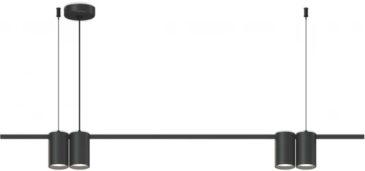 DK4061-BK Подвесной светильник Denkirs Orbit DK4061-BK 4xGU10 LED до 15 Вт, черный матовый (220V, на тросе)