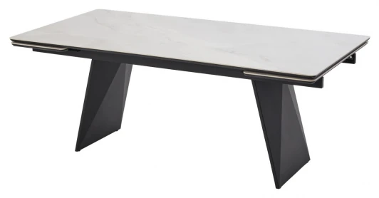 480M06151 Стол ШЕРЛ 200 цвет ОНИКС (CRYSTAL ONIX BIANCO), керамика / Черный каркас M-City 64717