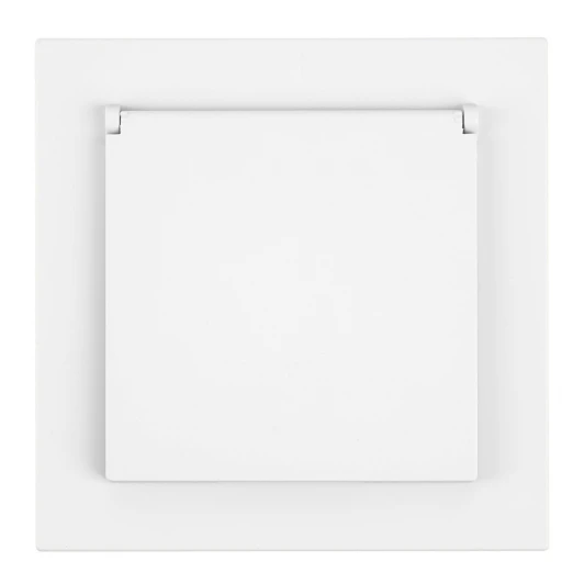50441 Розетка 1-местная с крышкой с защ. штор, с/з 250В 16А RST16-3112-01 белая магнолия Stekker Мия 50441