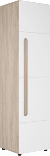 580075 Шкаф Woodville Данк ШК-008 ясень шимо светлый / глянцевый белый арт.580075