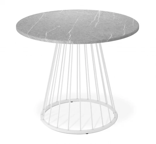 1428546802 Стол Sheffilton SHT-TU85/TT90 МДФ белый муар/серый мрамор 1428546802