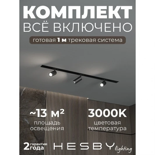 HSBL_kompl_S003_VI1B3K Трековая система в сборе встраиваемая однофазная 220V Hesby Lighting Skylite №3 HSBL_kompl_S003_VI1B3K