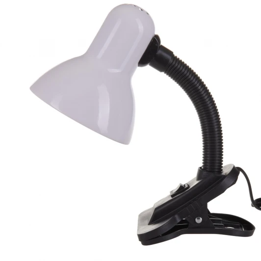 TLI-202 White. E27 Интерьерная настольная лампа на прищепке Uniel TLI-202 White. E27 (220V, выключатель)