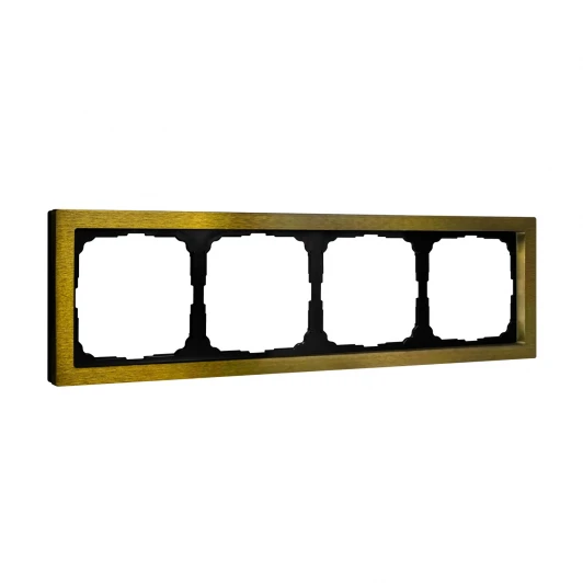 GAL312404 Рамка на 4 поста (золото) Systeme Electric GAL312404