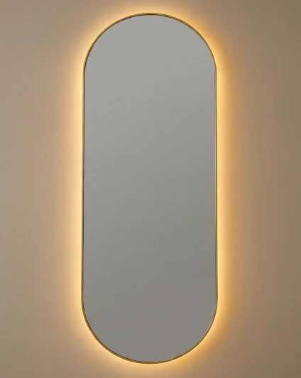 SM034LGL Kapsel L LED Gold Зеркало в раме с подсветкой Art-Zerkalo SM034LGL 13896