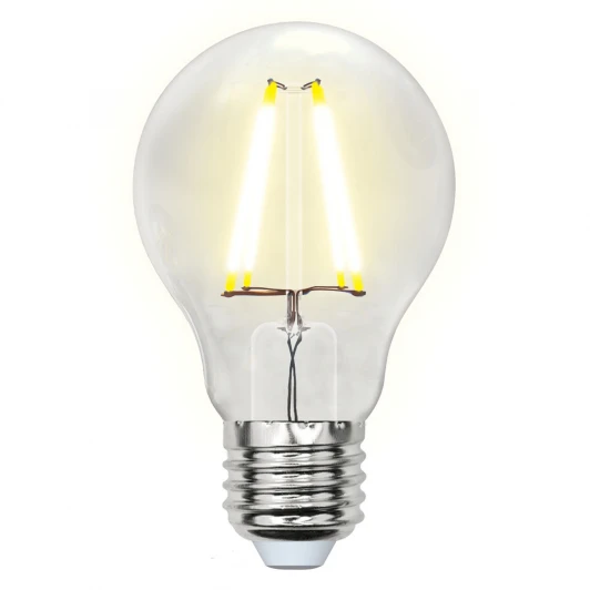 LED-A60-8W/WW/E27/CL GLA01TR картон Лампочка светодиодная шар прозрачная E27 8W 3000K Uniel LED-A60-8W/WW/E27/CL GLA01TR