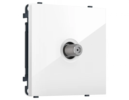 MS113050 Комплект механизма ТВ-розетки SAT (Белый глянец) Ambrella Volt QUANT PRO MS113050