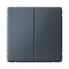 GAL000751 Выключатель двухклавишный (грифель) Systeme Electric GAL000751
