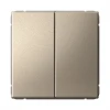 GAL000565S Переключатель двухклавишный (шампань) Systeme Electric GAL000565S