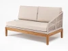 KAN-MLS2-T001 W Mua beige(beige15052) "Канны" левый модуль плетеный из роупа, основание дуб, роуп бежевый круглый, ткань бежевая 15052 4SIS KAN-MLS2-T001 W Mua beige(beige15052)