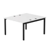254S018W39005 Бенч-система на 2 места Everprof EVO (ЭВО) на металлокаркасе 1180х670(1370)x755 Белый/Черный 254S018W39005