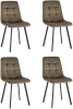 УТ000037217 Стул Chilly велюр коричневый 4 шт. Stool Group (арт.УТ000037217)