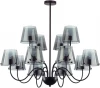 6570/12C Потолочная люстра ярусная на штанге Lumion Smoky 6570/12C черный/дымчатый/металл/стекло G9 12*20W 220V