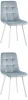 УТ000037224 Стул Chilly велюр серо-голубой ножки белые 2 шт. Stool Group (арт.УТ000037224)