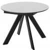 480M06037 Стол БОНЖУР 100 цвет БЕЛЫЙ МРАМОР, керамика / ЧЕРНЫЙ каркас M-City 64582