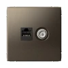 GAL000689 Розетка ТВ + Ethernet RJ-45 (мокко) Systeme Electric GAL000689