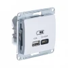 GSL000129 Розетка с быстрой зарядкой USB Type A+С 45Вт (белый) Systeme Electric Glossa GSL000129
