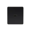 KR-78-0730-3 Розетка HDMI с/у оникс Kranz Round KR-78-0730-3
