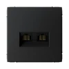 GAL001085 Розетка Ethernet RJ-45 двойная (карбон) Systeme Electric GAL001085