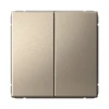 GAL000517S Выключатель двухклавишный (шампань) Systeme Electric GAL000517S