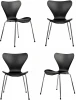 FR 0425K Комплект из 4-х стульев Bradex Home Seven Style черный с хромированными ножками (FR 0425K)