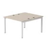 254S018DY9003 Бенч-система на 2 места Everprof EVO (ЭВО) на металлокаркасе 1180х670(1370)x755 Дуб Соната/Белый 254S018DY9003