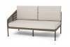 KAN-MRS2-001 RAL8016 Mua brown(beige15052) "Канны" правый модуль плетеный из роупа, каркас алюминий коричневый (RAL8016) муар, роуп коричневый круглый, ткань бежевая 15052 4SIS УТ-00013576