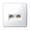 GAL000188 Розетка Ethernet RJ-45 двойная (белый) Systeme Electric GAL000188
