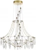 7000/51L Подвесная большая люстра Odeon Light Flamenco 7000/51L золото/металл/хрусталь IP20 LED 51W (220V, на проводе)