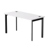 254S003W39005 Стол прямой Everprof EVO (ЭВО) на металлокаркасе 1380х670х755 мм опоры 45гр Белый/Черный 254S003W39005