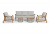 MYDS8005-set "Копенгаген" лаунж-зона 5-местная плетеная из роупа, каркас тик, цвет бежевый (К) 4SIS УТ-00012401