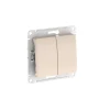 GSL000265S Переключатель двухклавишный (бежевый) Systeme Electric GSL000265S