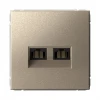 GAL000585 Розетка Ethernet RJ-45 двойная (шампань) Systeme Electric GAL000585