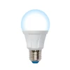 LED-A60 10W/6500K/E27/FR/DIM PLP01WH картон Лампочка светодиодная шар белая E27 10W 6500K Uniel LED-A60 10W/6500K/E27/FR/DIM PLP01WH