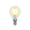 LED-G45-6W/NW/E14/CL PLS02WH картон Лампочка светодиодная шар прозрачная E14 6W 4000K Uniel LED-G45-6W/NW/E14/CL PLS02WH
