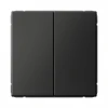 GAL001465S Переключатель двухклавишный (базальт) Systeme Electric GAL001465S