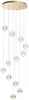 5008/56L Подвесная люстра каскадная Odeon Light Crystal 5008/56L золотой/металл/акрил LED 56W 4000K 4651лм (220V, на проводе)
