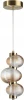 5095/12L Подвесной светильник Odeon Light Bruco 5095/12L латунный/янтарный градиент/металл/стекло LED 12W 4000K (220V, на проводе, бусы)
