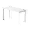 254S003W39003 Стол прямой Everprof EVO (ЭВО) на металлокаркасе 1380х670х755 мм опоры 45гр Белый/Белый 254S003W39003