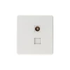 KR-78-0722-1 Розетка компьютерная RJ45 кат6 + TV с/у перламутр Kranz Round KR-78-0722-1