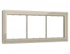 SF350323 Рамка на 3 поста (кашемир стекло закаленное натуральное) Ambrella Volt SIGMA SF350323