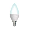 LED-C37 7W/4000K/E14/FR/DIM PLP01WH картон Лампочка светодиодная свеча белая E14 7W 4000K Uniel LED-C37 7W/4000K/E14/FR/DIM PLP01WH
