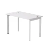 254S002W39003 Стол прямой Everprof EVO (ЭВО) на металлокаркасе 1180х670х755 мм опоры 45гр Белый/Белый 254S002W39003