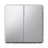GAL000351 Выключатель двухклавишный (алюминий) Systeme Electric GAL000351